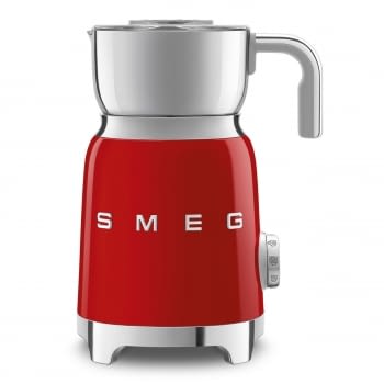 Espumador de leche MFF11RDEU SMEG Rojo con Sistema de inducción | Capacidad recipiente 600 ml | Capacidad para espumar 250gr | 8 Funciones