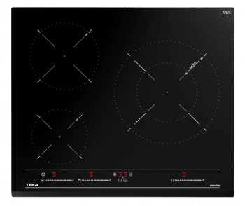Placa de Inducción Teka IZC 63015 (Ref. 112520017) | 60 cm  | 3 Zonas - 28 cm | Cristal Negro | Función Power Plus | Función STOP & GO
