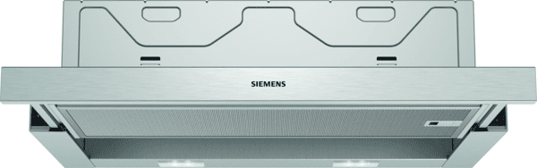 Campana Telescópica Extraíble Siemens LI64MB521 en Plata Metalizado de 60 cm con una potencia de 389 m³/h | Motor iQdrive Clase B | iQ100