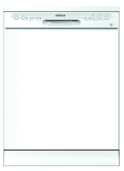 Lavavajillas Edesa EDW-6120 WH Blanco de 84.5 x 59.8 cm para 12 servicios con 4 programas de lavado | Clase E