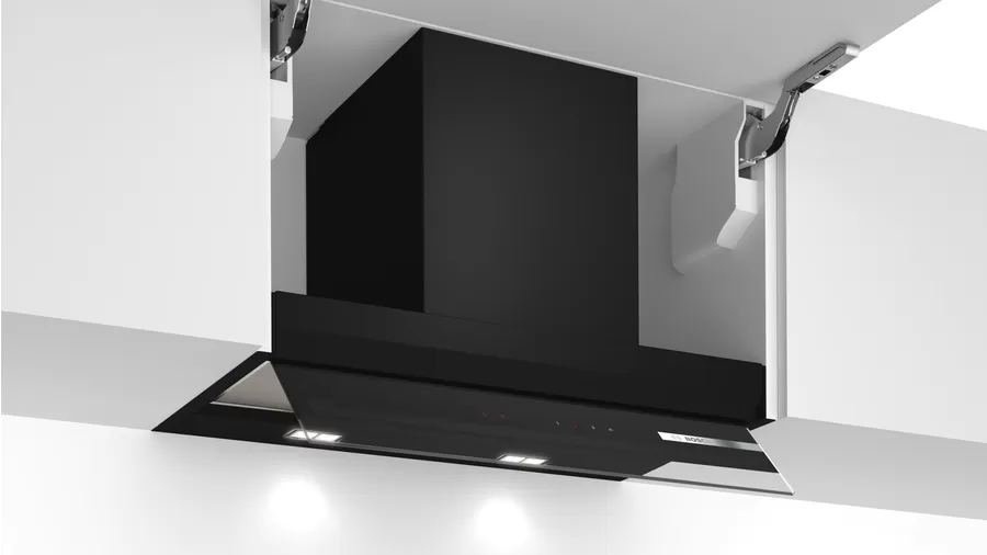 Campana Decorativa Integrada Bosch DBB67AM60 Cristal Negro | Serie 6 | 460 m³/h | 63 dB(A) | Clase B